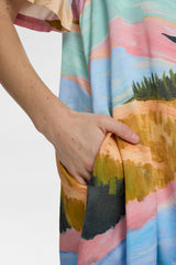 Nûmph Meadow v-nevk dress peony