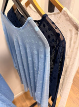 Ofelia Gitte mesh blouse light blue