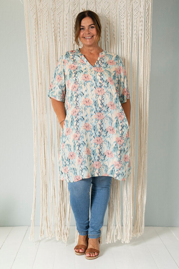 Gozzip Kerstin tunic blue rose