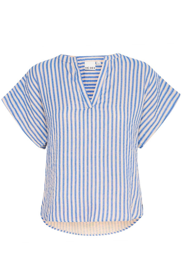 Ichi Foxa blouse striped della robia blue