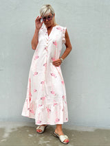 Gaspar Loule flamingo dress rose