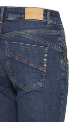 Pulz Carmen highwaist jeans skinny dark blue denim
