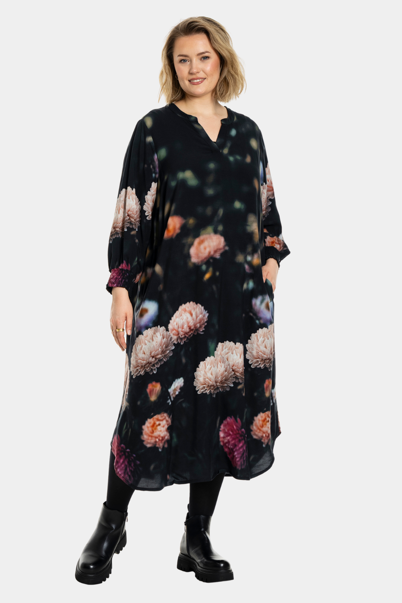 Gozzip Valdis dress peony print