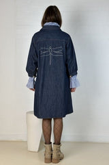 Gaspar Rio denim dress dark blue