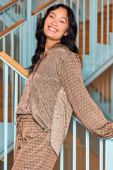 Black Colour Luna blouse Nougat multi