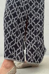 Gaspar Athen print kaftan black