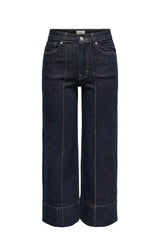 Only Carmakoma Willy wide croped dark blue denim