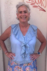 Three M Becca Blouse Blue