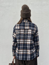 Gaspar Malmø check shirt dark blue