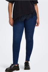 Only Carmakoma Snow stretch skinny jeans Dark blue jeans