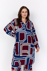 Wasabi Dress Natalie Bordeaux/Blue