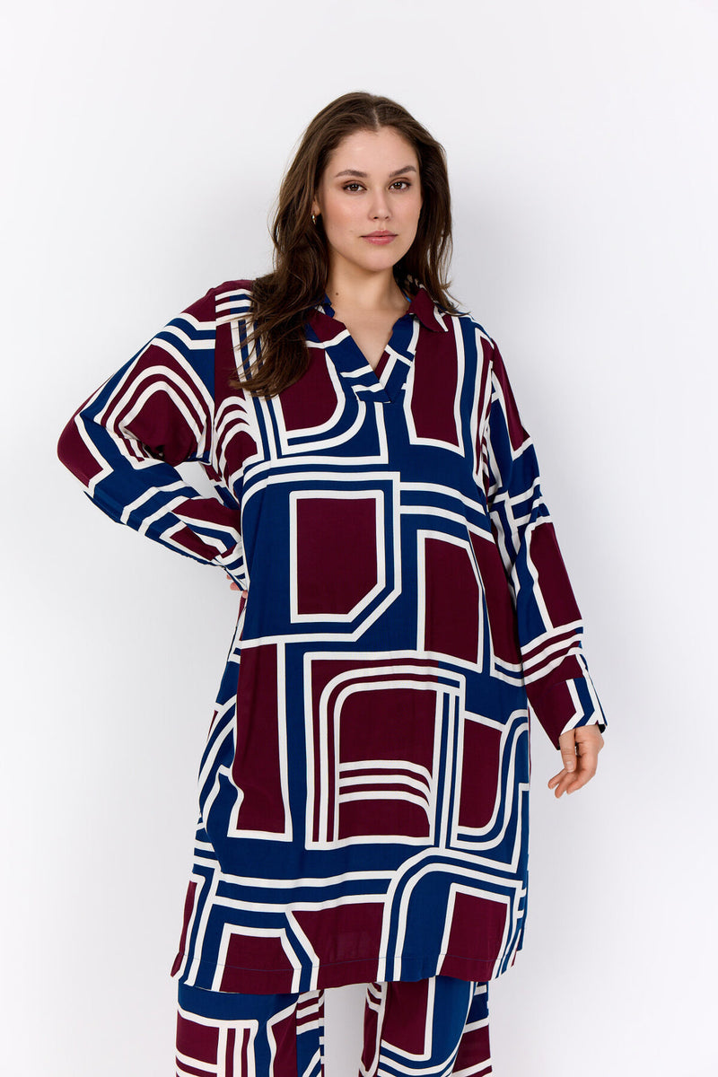 Wasabi Dress Natalie Bordeaux/Blue