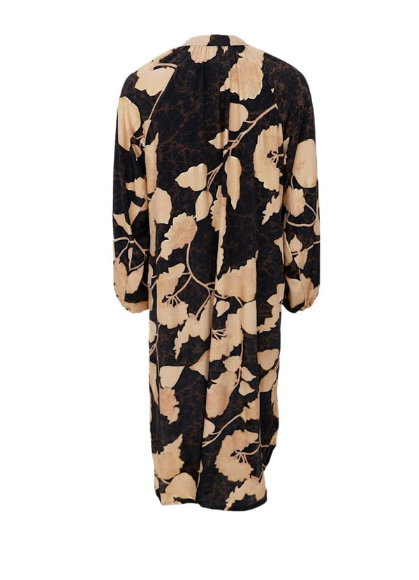 Black Colour Nelly dress fall leaf