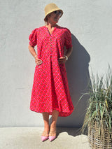 Gaspar Tunø flower dress pink