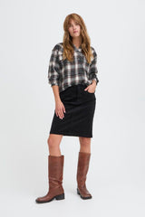 Pulz Sally skirt baby fløjl black