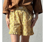 Gaspar Honolulu shorts flower frill yellow