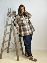 Gaspar Stockholm check camel