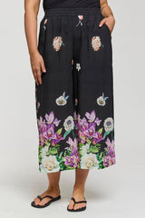 Gozzip Millie wide pants black with flower