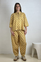 Gaspar Porto flower blouse yellow