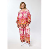 Gozzip Giben Blouse Pink Print