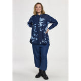 Gozzip Selma tunic printed denim blue