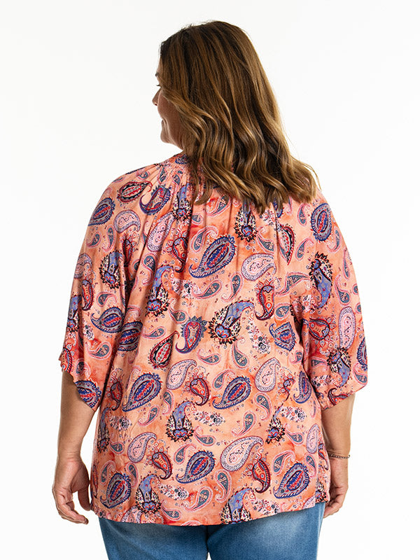 GOZZIP Karna blouse coral