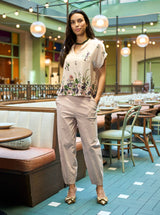 Black Colour Beatrix Blouse Natural