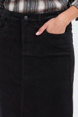 Pulz Sally skirt baby fløjl black