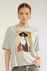 Nümph Rossa oversized t-shirt light grey melange