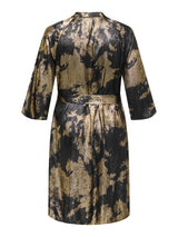 Only Carmakoma Dixie dress abstrakt black gold
