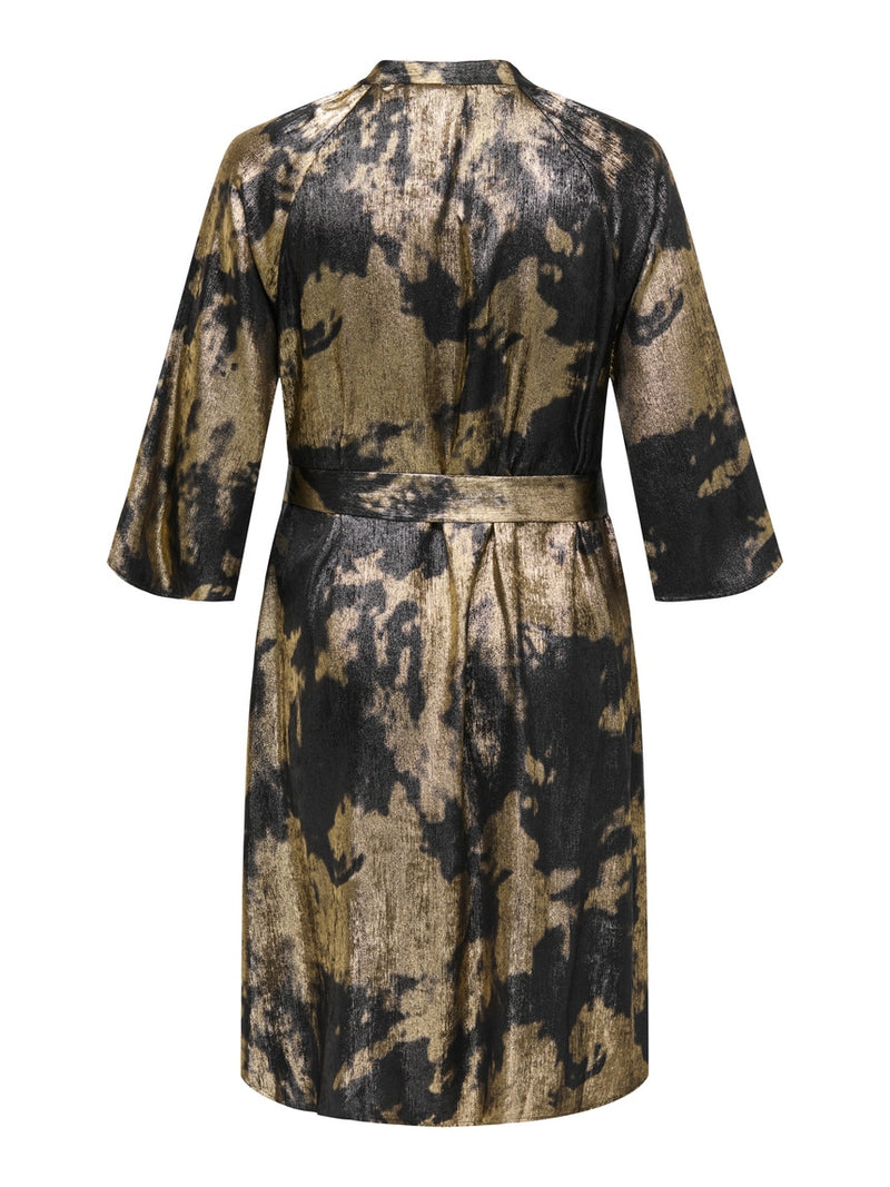 Only Carmakoma Dixie dress abstrakt black gold