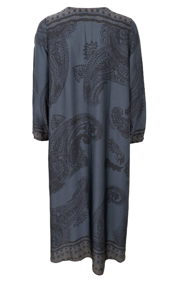 Black Colour Jasmine long dress Midnight grey