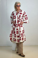 Mumbai print dress offwhite