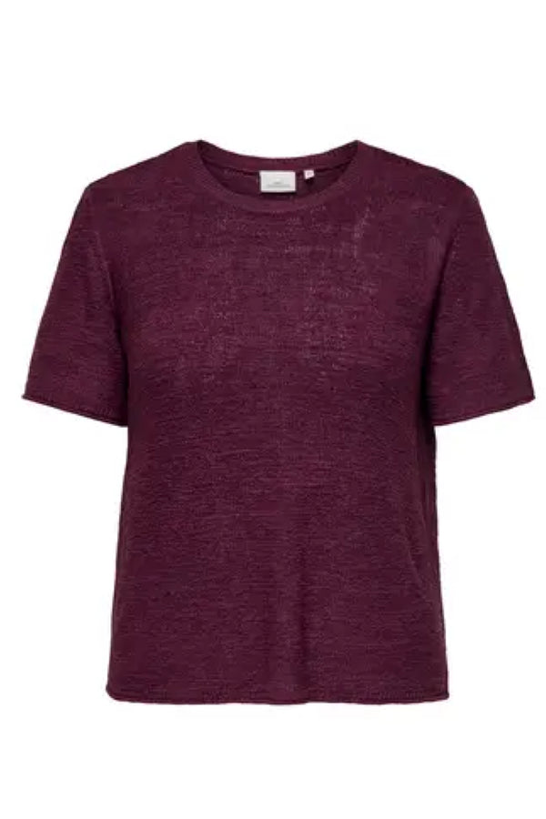 Only Carmakoma Sunny knit mauve wine