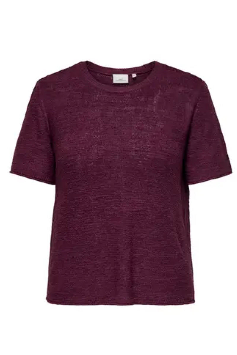 Only Carmakoma Sunny knit mauve wine