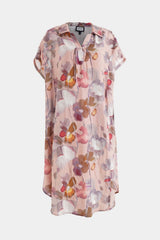 Gozzip Viona dress dusty rose with large flowers