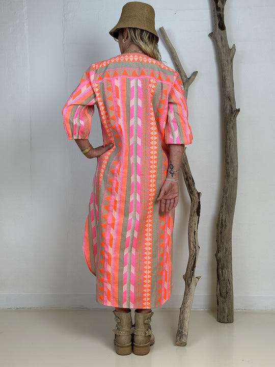 Gaspar Miami kaftan pink