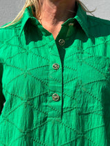 Gaspar Porto broderi anglaise blouse  green
