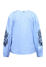 Love & Divine love1529 blue stripe shirt