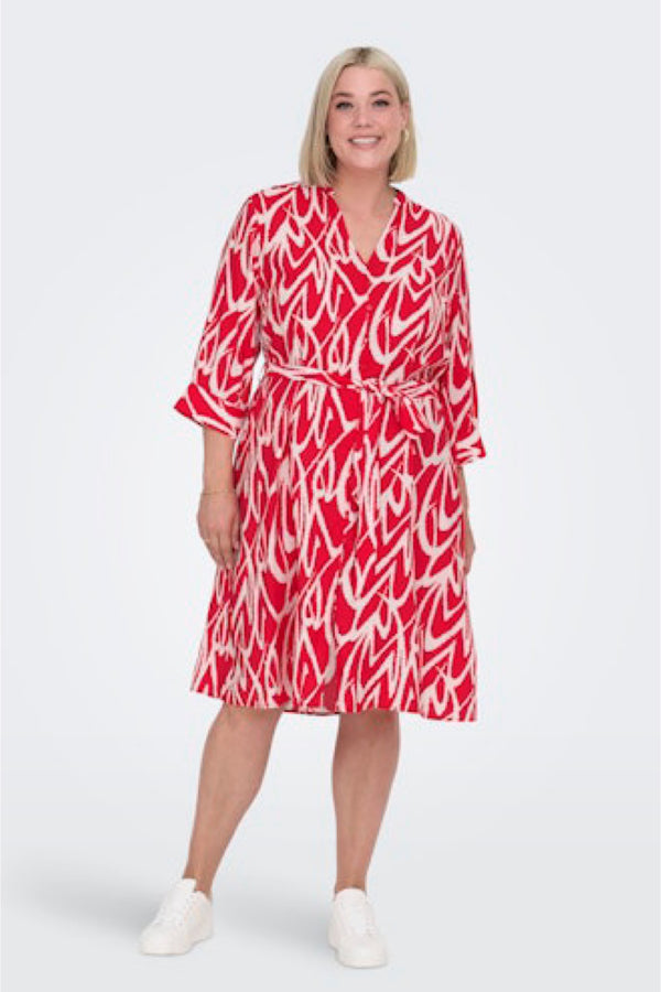 Only Carmakoma Olivera dress red heart