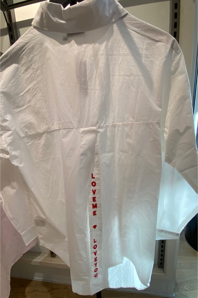 QNUZ Sidse LOVE shirt white