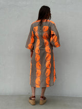 Gaspar Mumbai jaquard dress dark sand