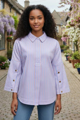 Ofelia Mette blouse blue/pink stripe