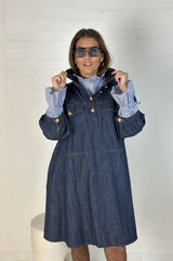 Gaspar Rio denim dress dark blue