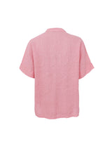 Black Colour Melina linen blouse candy rose