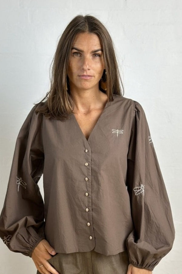Gaspar Valencia shirt brown