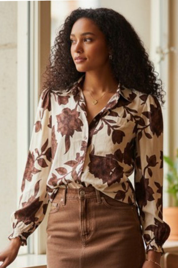 Ofelia Sue shirt brown