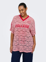 Only Carmakoma Kia lace tee romance rose