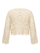 Only Carmakoma Waterly croche tie cardigan birch