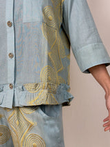 Gaspar Vigo jaquard light blue